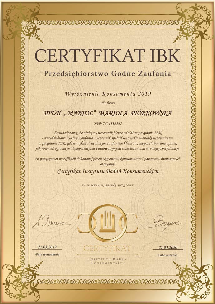 certyfikat ibk